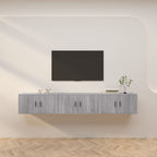 Meuble TV Haut Industriel Effet Sonoma Gris - 3 Pièces-Mon Meuble TV-Sonoma gris-80 cm-3-45