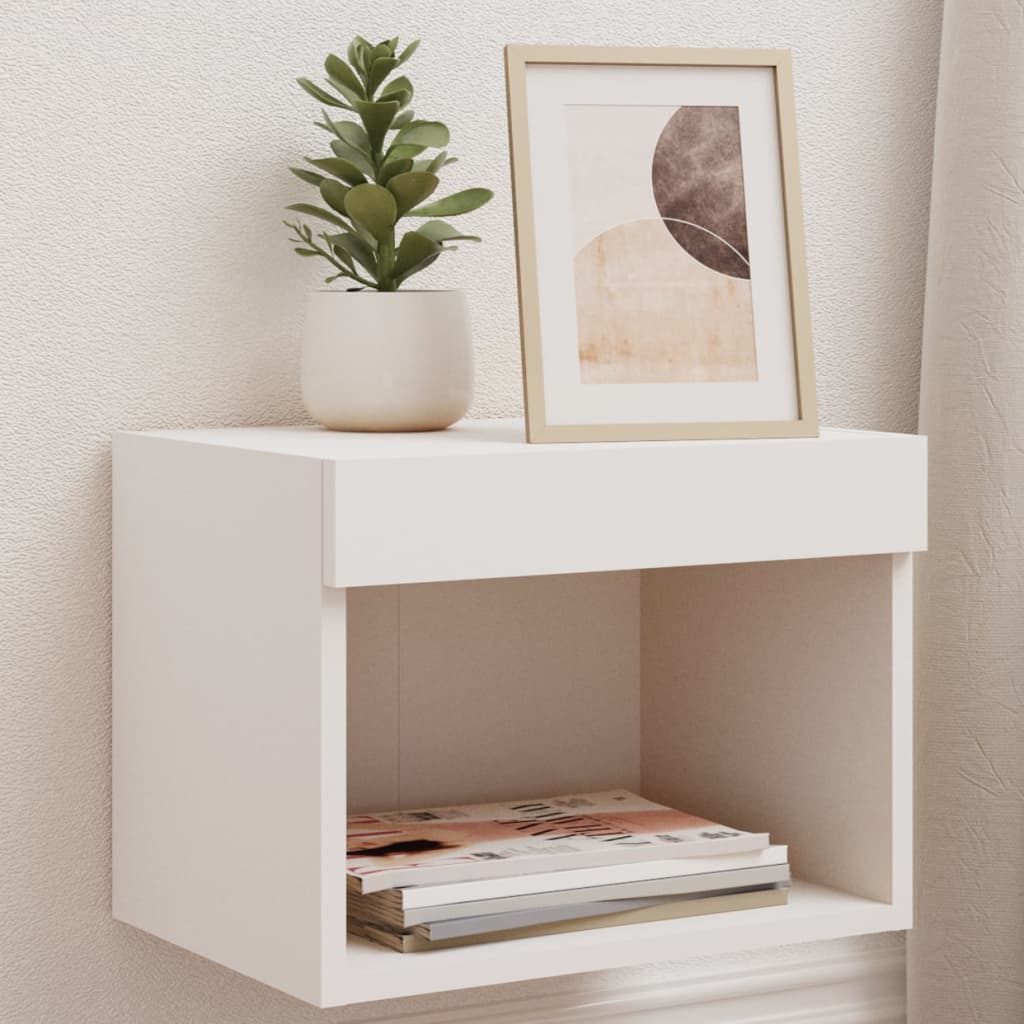 Meuble TV Haut LED Blanc - 160 cm-Mon Meuble TV-Blanc-40 cm-1-59