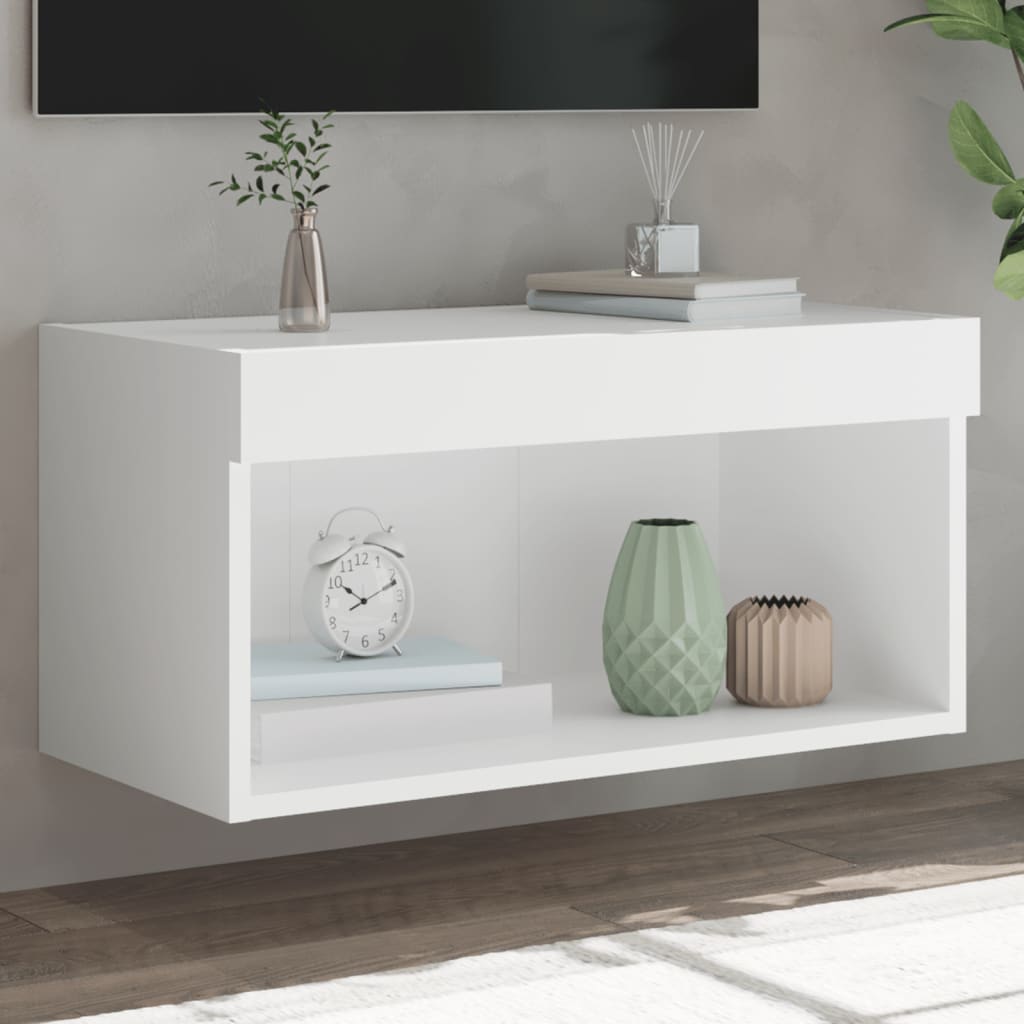 Meuble TV Haut LED Blanc - 160 cm-Mon Meuble TV-Blanc-60 cm-1-33