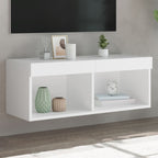 Meuble TV Haut LED Blanc - 160 cm-Mon Meuble TV-Blanc-80 cm-1-38