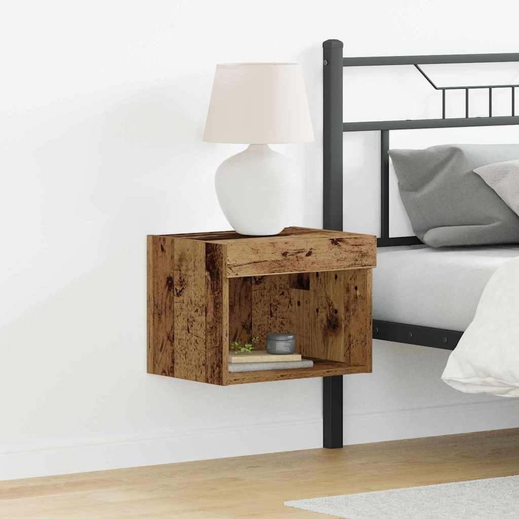 Meuble TV Haut LED Blanc - 160 cm-Mon Meuble TV-Bois ancien-40 cm-2-19