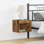 Meuble TV Haut LED Blanc - 160 cm-Mon Meuble TV-Bois ancien-40 cm-2-19