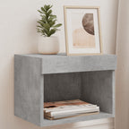 Meuble TV Haut LED Blanc - 160 cm-Mon Meuble TV-Gris béton-40 cm-2-65