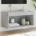 Meuble TV Haut LED Blanc - 160 cm-Mon Meuble TV-Gris béton-60 cm-1-35