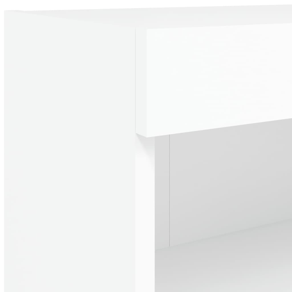 Meuble TV Haut LED Blanc - 160 cm-Mon Meuble TV-Gris béton-80 cm-2-11