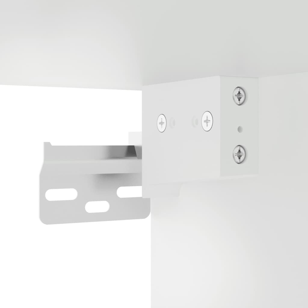 Meuble TV Haut LED Blanc - 160 cm-Mon Meuble TV-Gris béton-80 cm-2-12