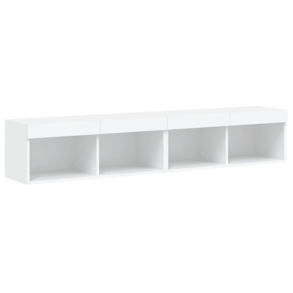 Meuble TV Haut LED Blanc - 160 cm-Mon Meuble TV-Gris béton-80 cm-2-7