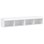 Meuble TV Haut LED Blanc - 160 cm-Mon Meuble TV-Gris béton-80 cm-2-7