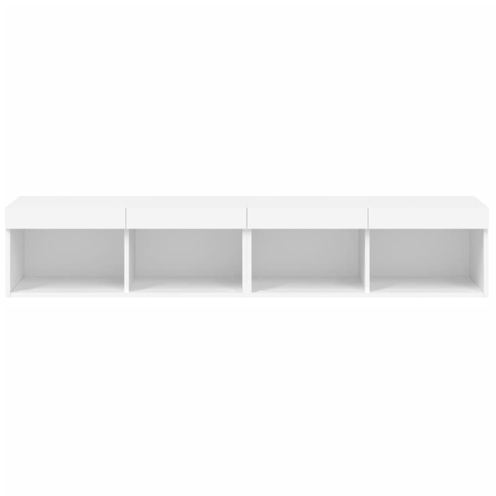 Meuble TV Haut LED Blanc - 160 cm-Mon Meuble TV-Gris béton-80 cm-2-8