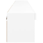 Meuble TV Haut LED Blanc - 160 cm-Mon Meuble TV-Gris béton-80 cm-2-9