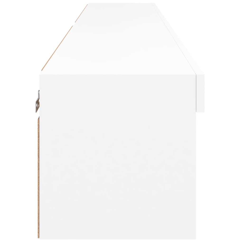 Meuble TV Haut LED Blanc - 160 cm-Mon Meuble TV-Gris béton-80 cm-2-9