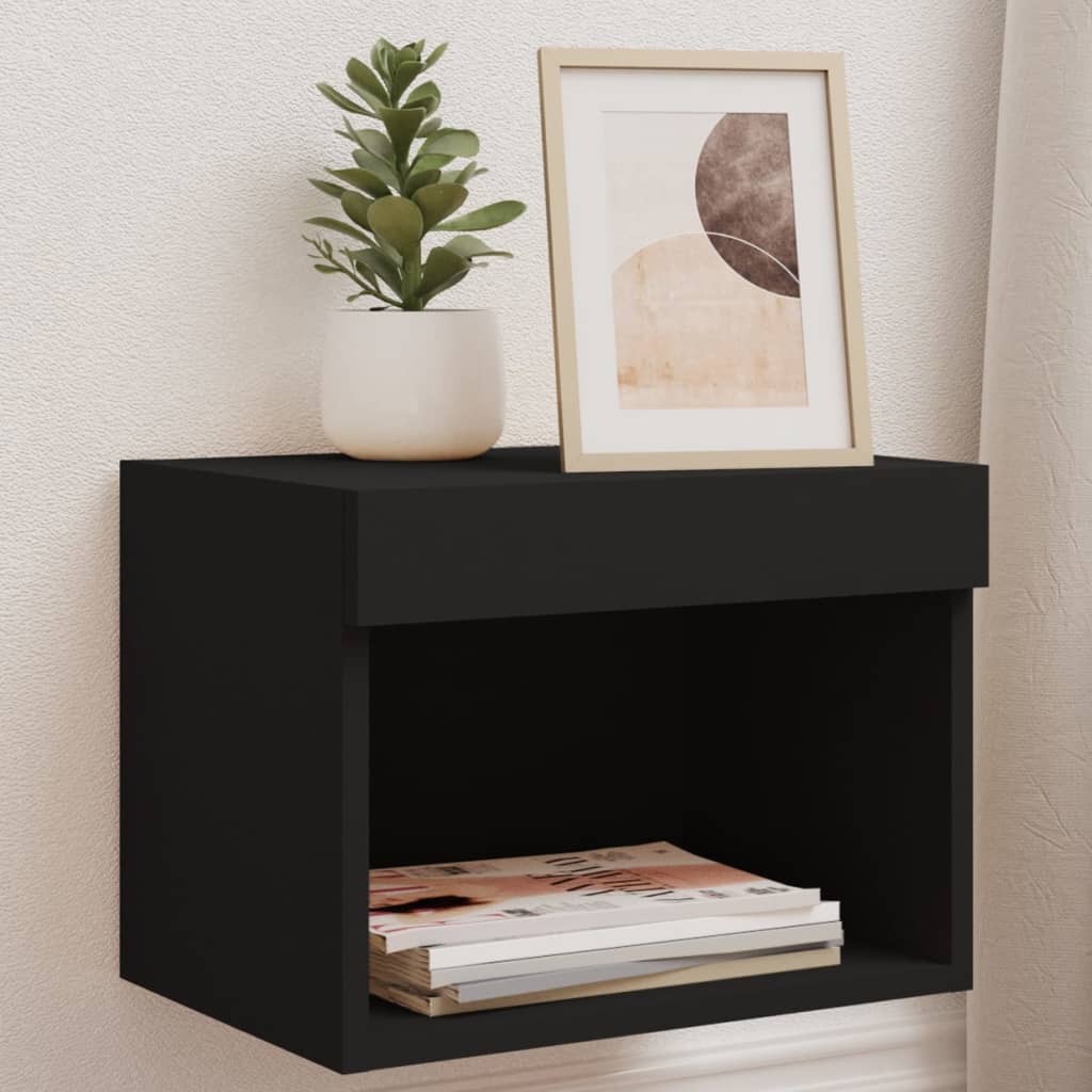 Meuble TV Haut LED Blanc - 160 cm-Mon Meuble TV-Noir-40 cm-1-57