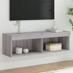 Meuble TV Haut LED Blanc - 160 cm-Mon Meuble TV-Sonoma gris-100 cm-1-28