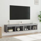 Meuble TV Haut LED Blanc - 160 cm-Mon Meuble TV-Sonoma gris-80 cm-2-55