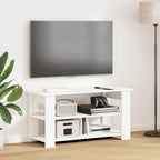 Meuble TV Imitation Chêne Gris - 100 cm-Mon Meuble TV-Blanc-14