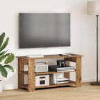 Meuble TV Imitation Chêne Gris - 100 cm-Mon Meuble TV-Bois ancien-15