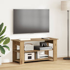 Meuble TV Imitation Chêne Gris - 100 cm-Mon Meuble TV-Chêne artisanal-13