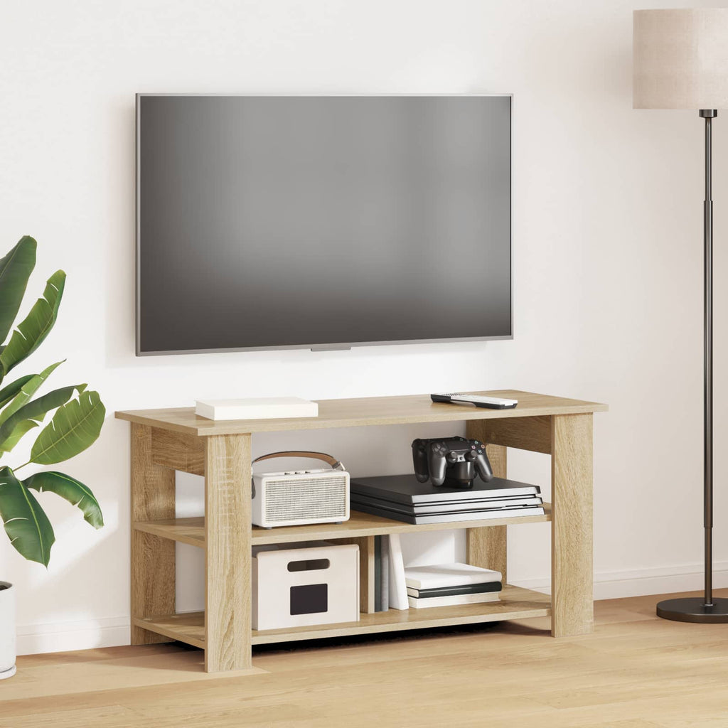 Meuble TV Imitation Chêne Gris - 100 cm-Mon Meuble TV-Chêne sonoma-10