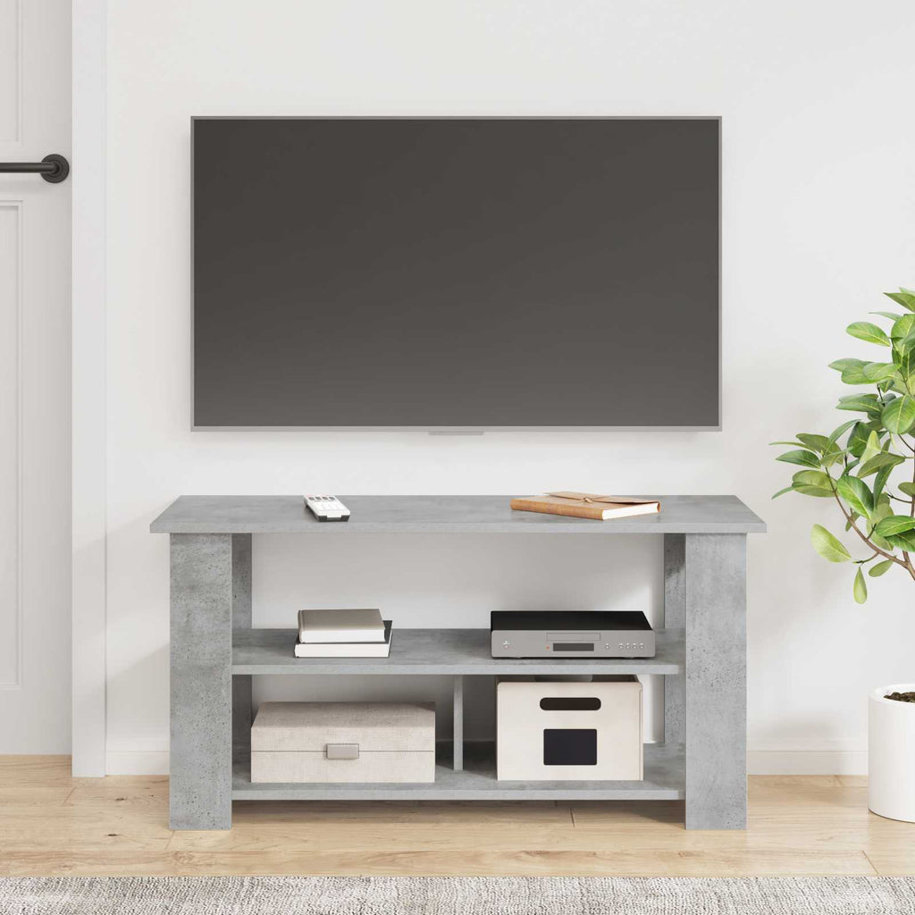 Meuble TV Imitation Chêne Gris - 100 cm-Mon Meuble TV-Gris béton-11