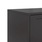 Meuble TV Industriel avec Rangement en Acier Noir - 68 cm-Mon Meuble TV-Vert-1-11