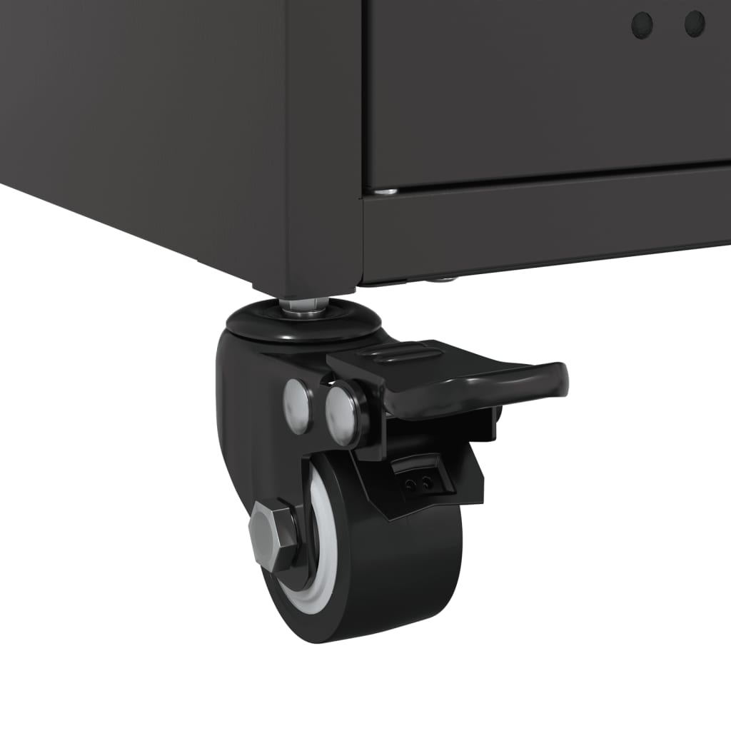 Meuble TV Industriel avec Rangement en Acier Noir - 68 cm-Mon Meuble TV-Vert-1-12