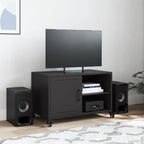Meuble TV Industriel avec Rangement en Acier Noir - 68 cm-Mon Meuble TV-Vert-1-3