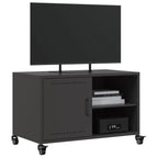 Meuble TV Industriel avec Rangement en Acier Noir - 68 cm-Mon Meuble TV-Vert-1-4