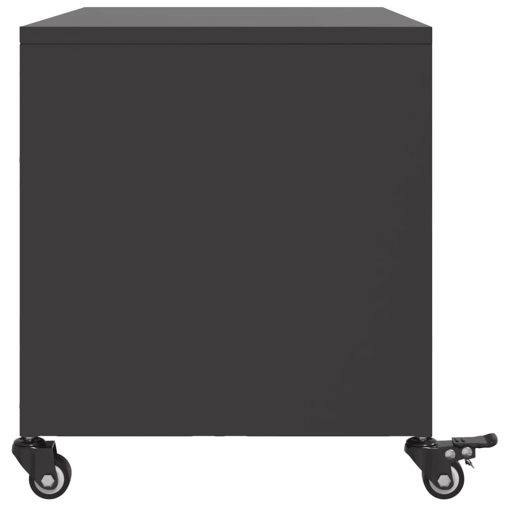 Meuble TV Industriel avec Rangement en Acier Noir - 68 cm-Mon Meuble TV-Vert-1-7