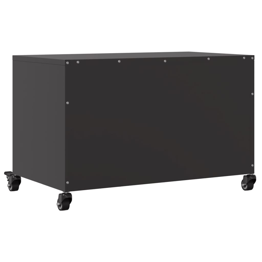 Meuble TV Industriel avec Rangement en Acier Noir - 68 cm-Mon Meuble TV-Vert-1-8