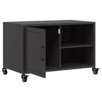 Meuble TV Industriel avec Rangement en Acier Noir - 68 cm-Mon Meuble TV-Vert-1-9