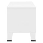 Meuble TV Industriel Blanc en Métal - 105 cm-Mon Meuble TV-Blanc-1-4