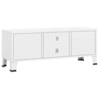 Meuble TV Industriel Blanc en Métal - 105 cm-Mon Meuble TV-Blanc-1-5
