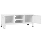 Meuble TV Industriel Blanc en Métal - 105 cm-Mon Meuble TV-Blanc-1-6