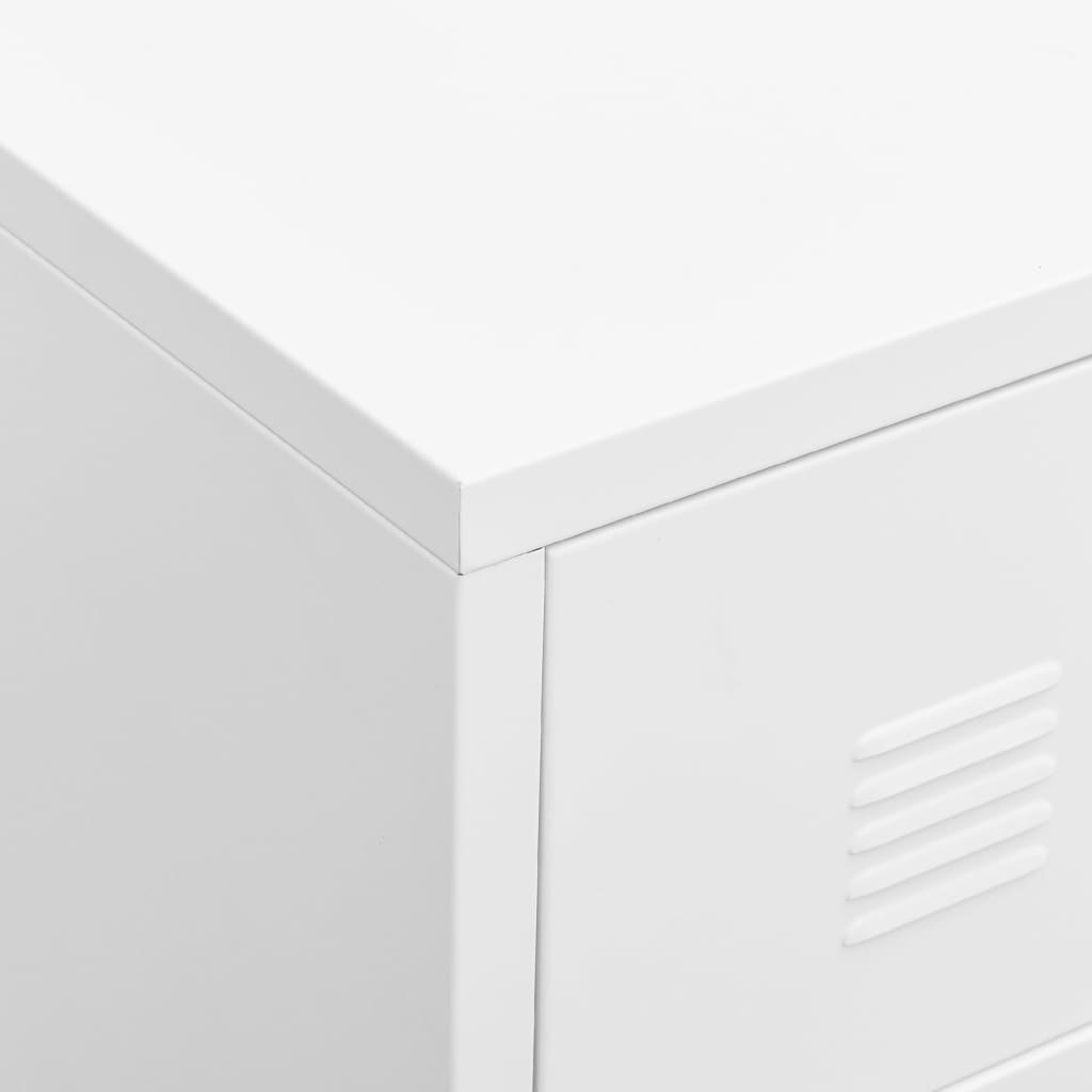 Meuble TV Industriel Blanc en Métal - 105 cm-Mon Meuble TV-Blanc-1-7
