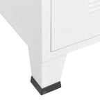 Meuble TV Industriel Blanc en Métal - 105 cm-Mon Meuble TV-Blanc-1-8