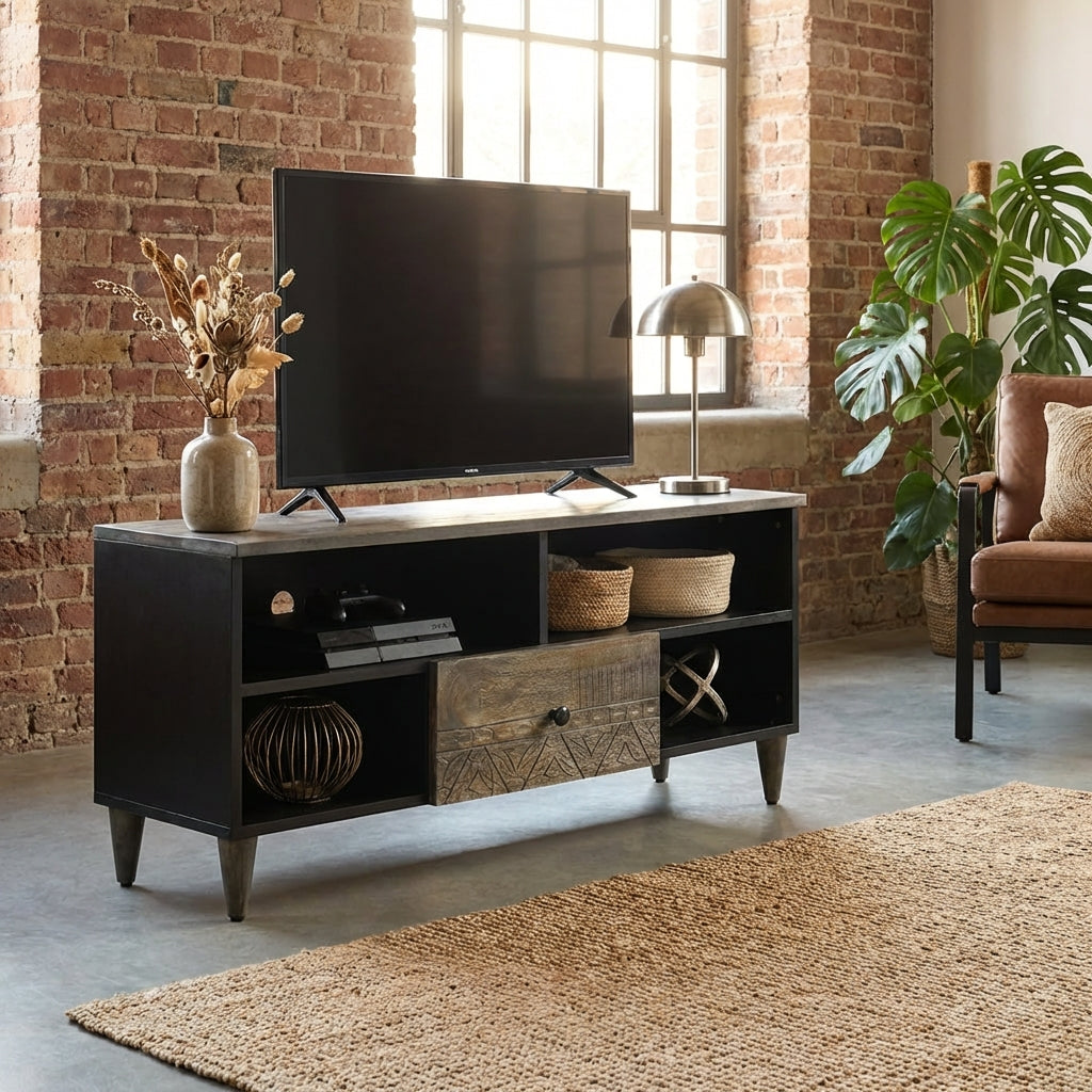 meuble-tv-industriel-bois-massif-en-manguier-noir-100-cm-decor