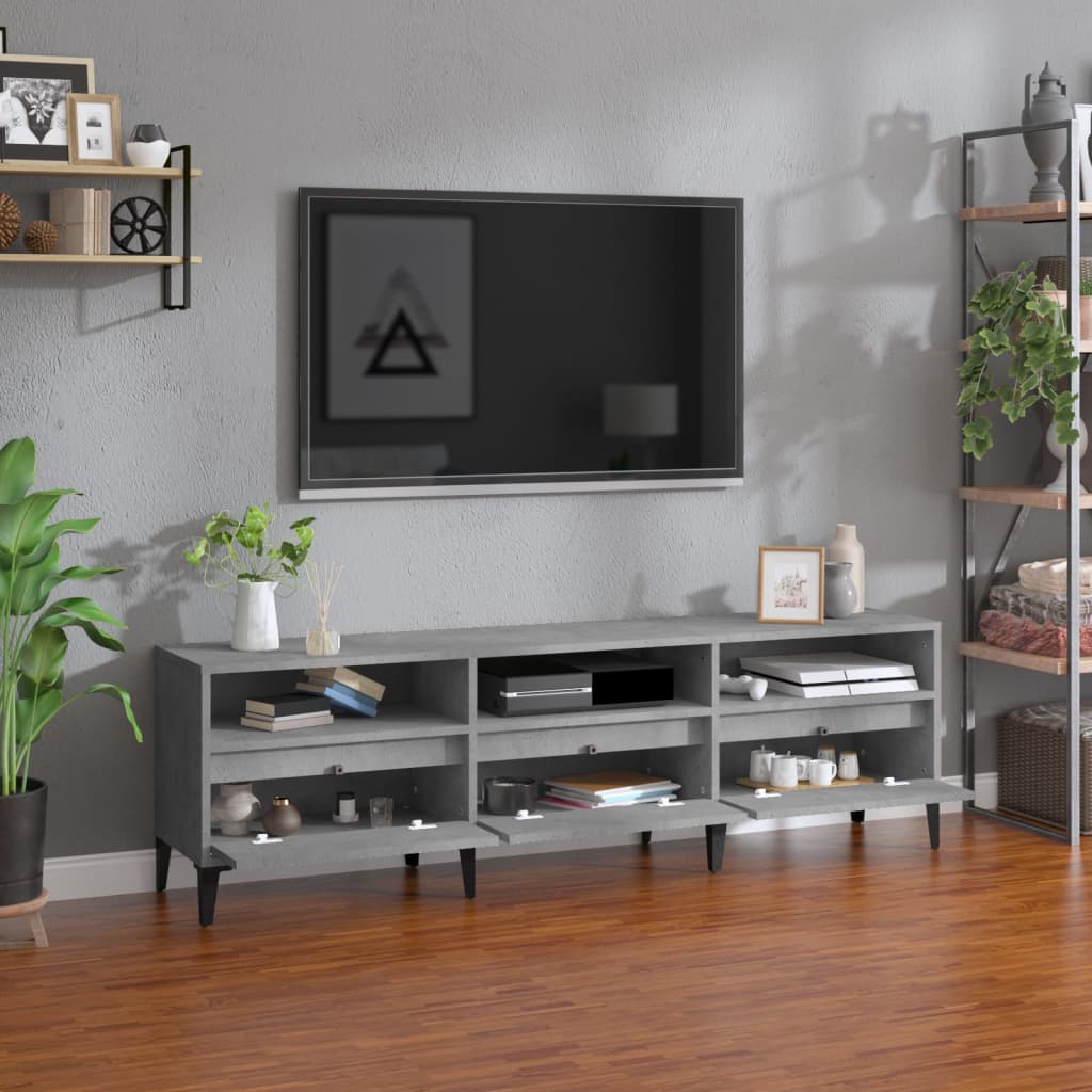 Meuble TV Industriel Effet Béton - 150 cm-Mon Meuble TV-3