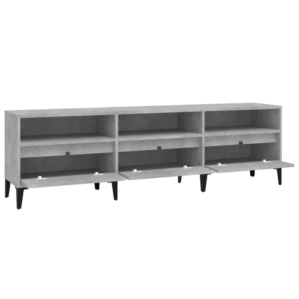 Meuble TV Industriel Effet Béton - 150 cm-Mon Meuble TV-7