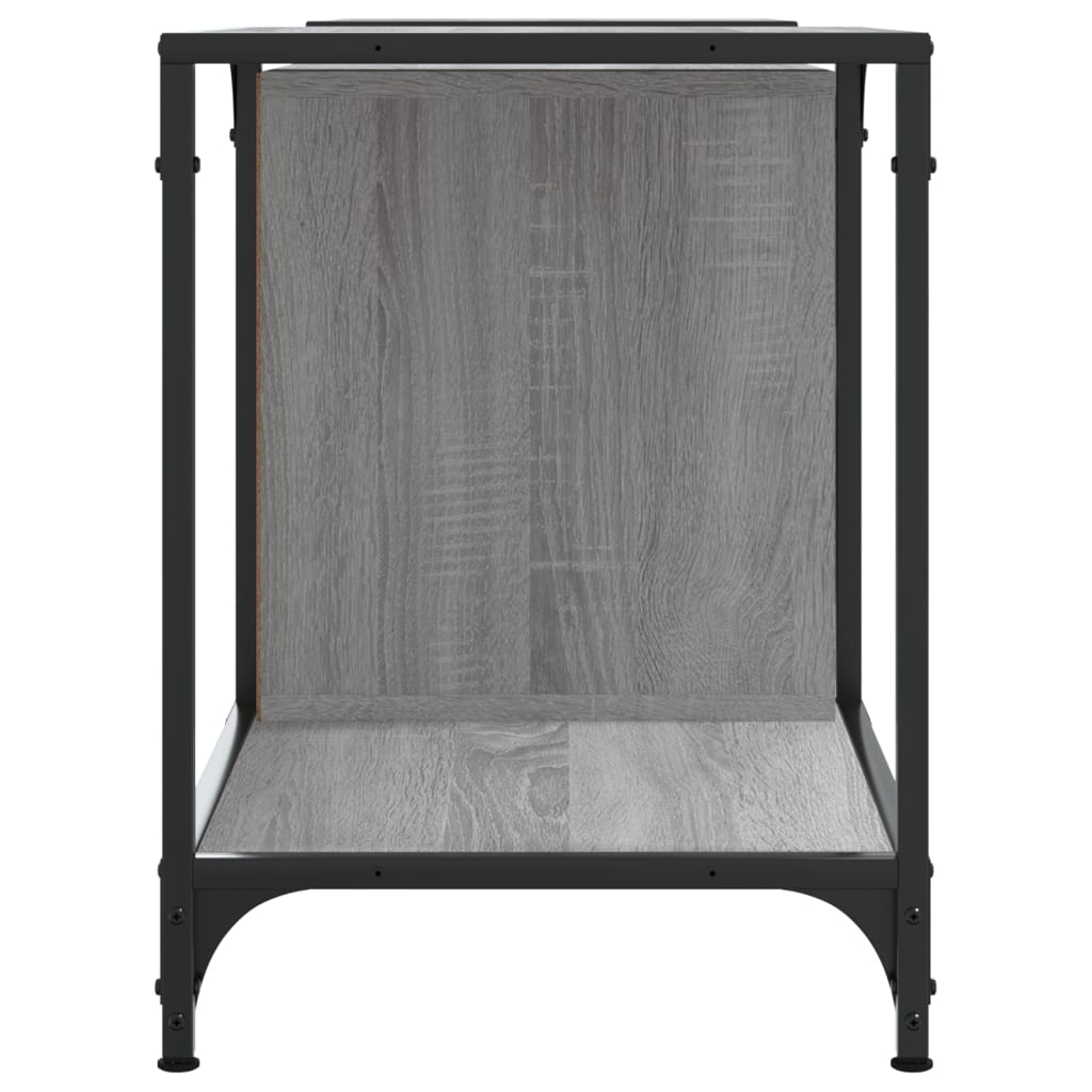 Meuble TV Industriel Effet Bois et Gris - Extensible-Mon Meuble TV-Noir-153 cm-1-5
