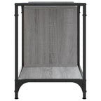 Meuble TV Industriel Effet Bois et Gris - Extensible-Mon Meuble TV-Noir-153 cm-1-5