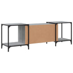 Meuble TV Industriel Effet Bois et Gris - Extensible-Mon Meuble TV-Noir-153 cm-1-6