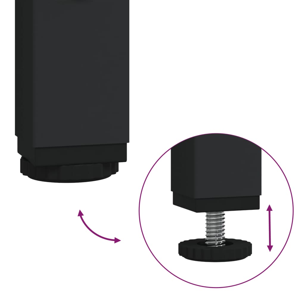 Meuble TV Industriel Effet Chêne et Métal - 200 cm-Mon Meuble TV-Chêne sonoma-1-8