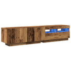 Meuble TV Industriel Effet Vieux Bois - 180 cm-Mon Meuble TV-Chêne fumé-1-3