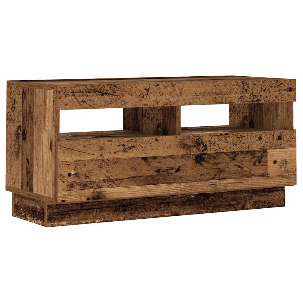 Meuble TV Industriel Effet Vieux Bois - 180 cm-Mon Meuble TV-Chêne fumé-1-6