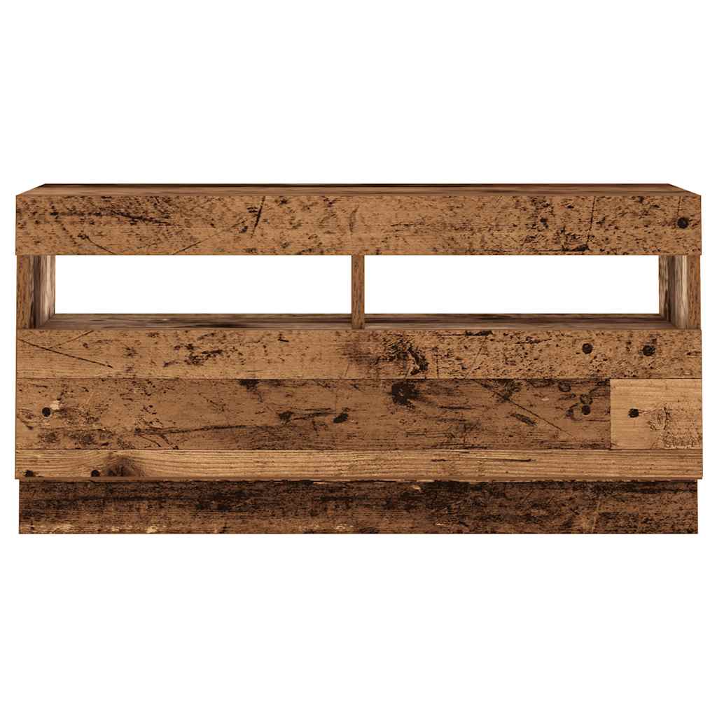 Meuble TV Industriel Effet Vieux Bois - 180 cm-Mon Meuble TV-Chêne fumé-1-7