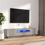 Meuble TV Industriel Effet Vieux Bois - 180 cm-Mon Meuble TV-Sonoma gris-1-14