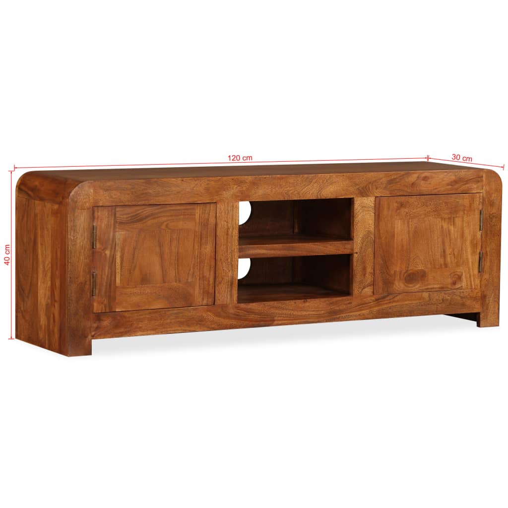 Meuble TV Industriel en Acacia Massif - 120 cm-Mon Meuble TV-7