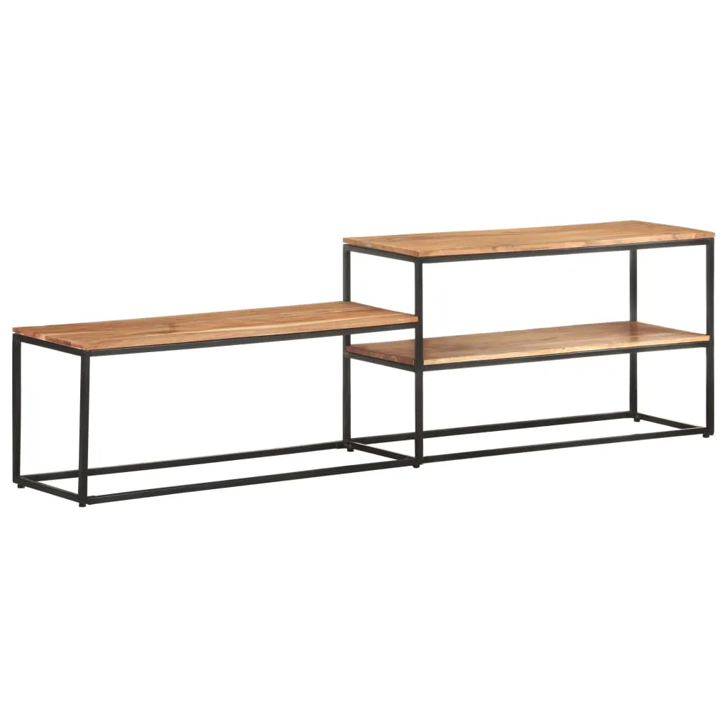 Meuble TV Industriel en Acacia Massif et Acier - 180 cm-Mon Meuble TV-Bois d'acacia massif-1