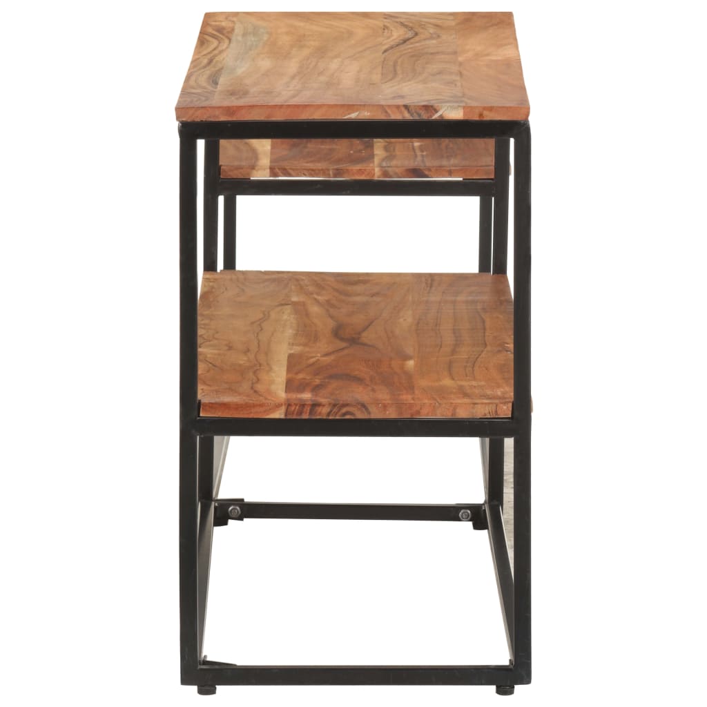 Meuble TV Industriel en Acacia Massif et Acier - 180 cm-Mon Meuble TV-Bois d'acacia massif-3