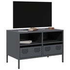 Meuble TV Industriel en Acier Blanc - 101,5 cm-Mon Meuble TV-Anthracite-68 cm-34
